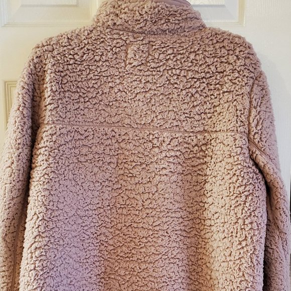 Time & Tru Pink Sherpa Pullover - Picture 3 of 3